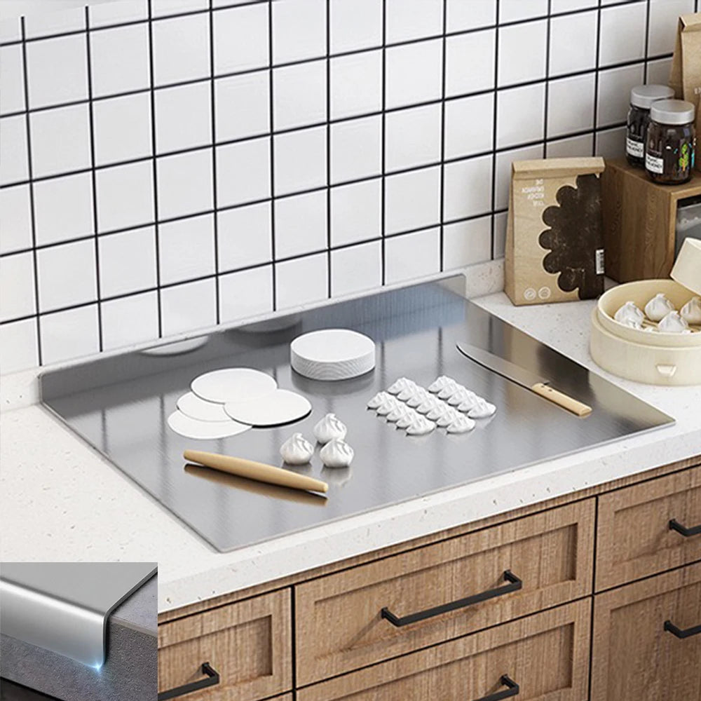 L-shaped Stainless Steel Chopping Board