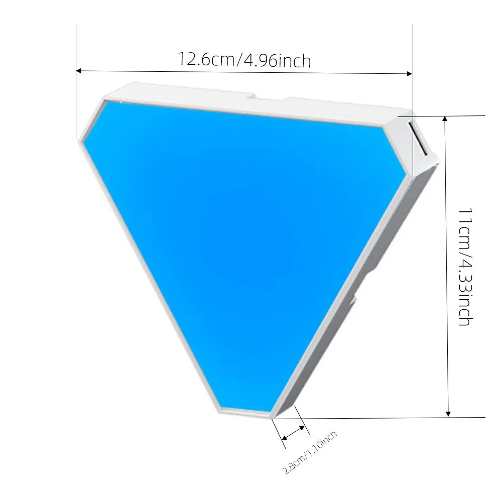 LED Triangular Quantum Wall Lamp