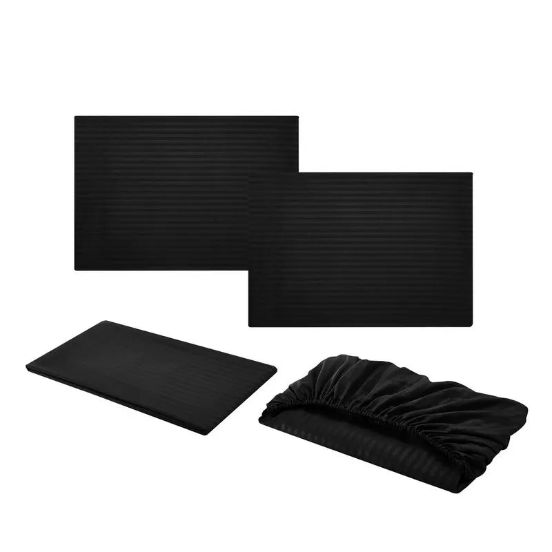 Embossed Brushed Stripe 3/4 Pieces Bed Set