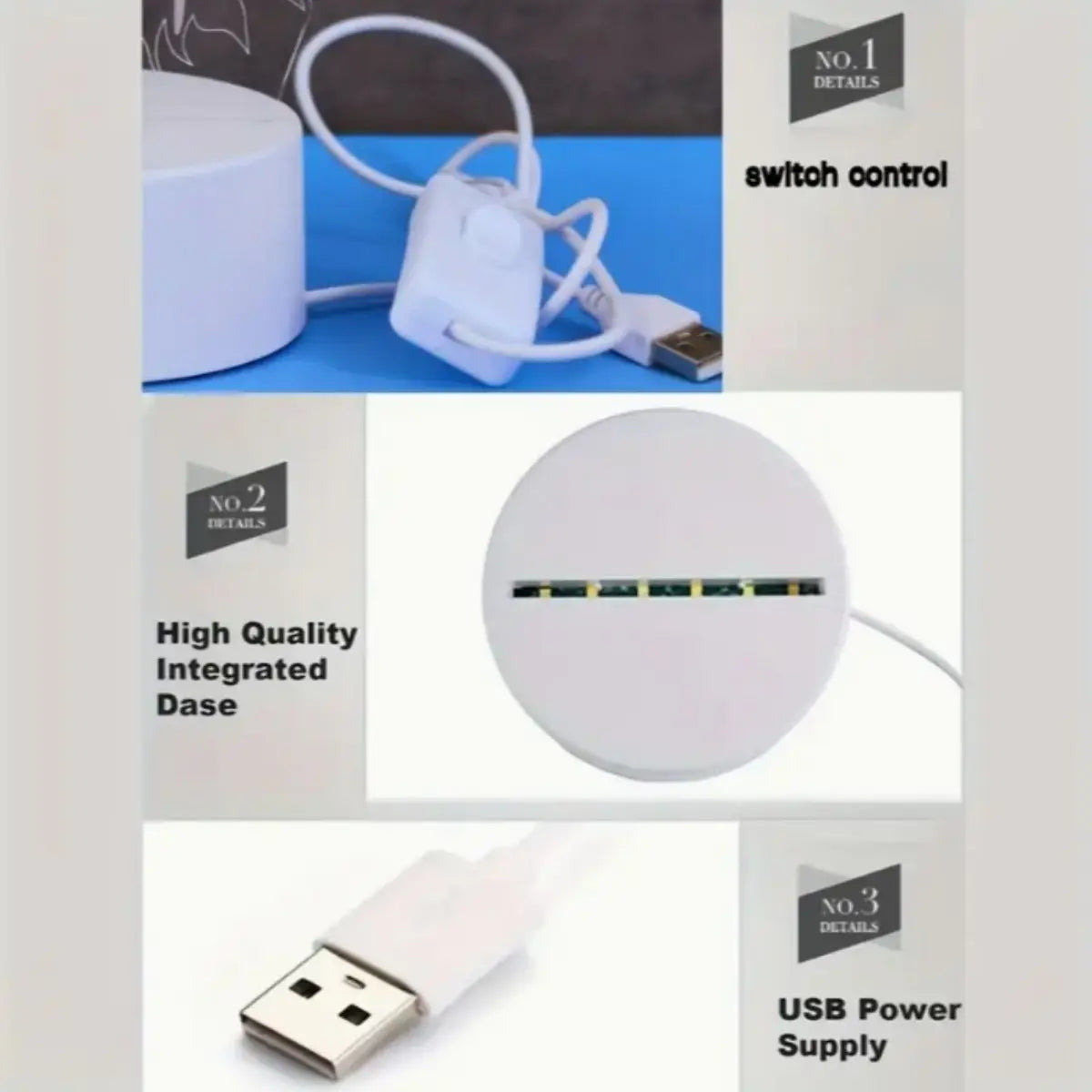 Finger heart 3D night light