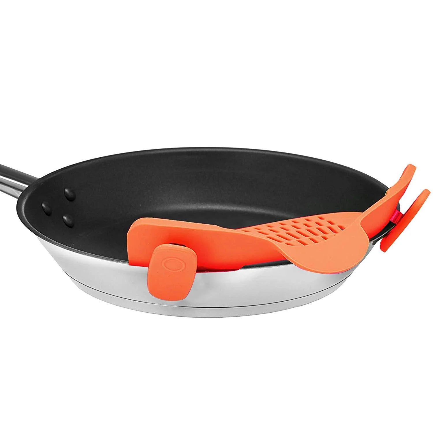 Adjustable Silicone Clip-On Strainer for Pots, Pans, and Bowls