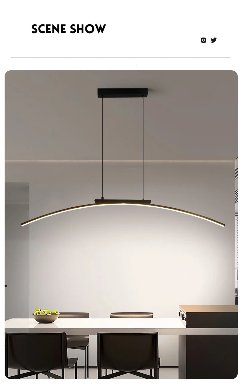 Curved LED Kitchen Bridge