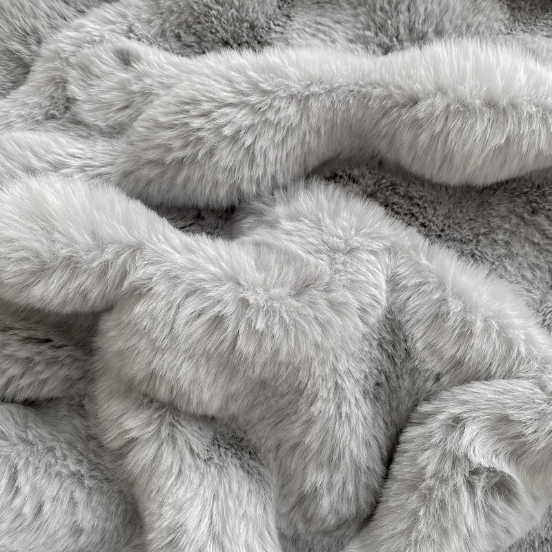 Fluffy Plush Fitted Bed Sheet for Winter