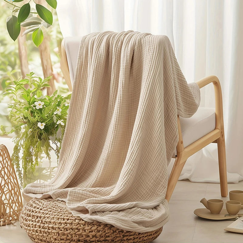 100% Cotton Throw Blanket