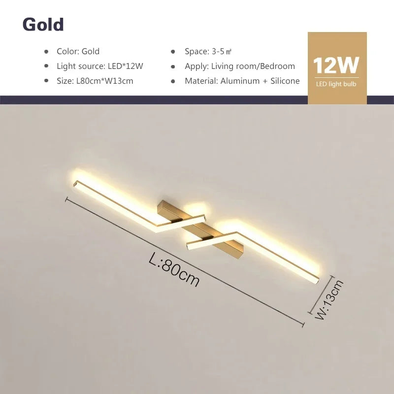 Modern LED Ceiling Light Line Design