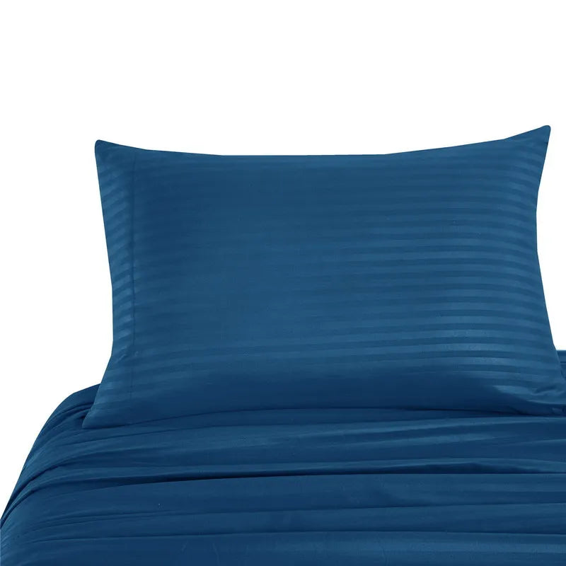 Embossed Brushed Stripe 3/4 Pieces Bed Set