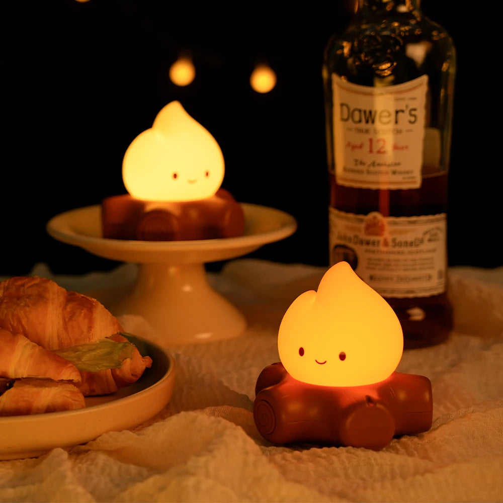 Campfire Night Light With White Noise