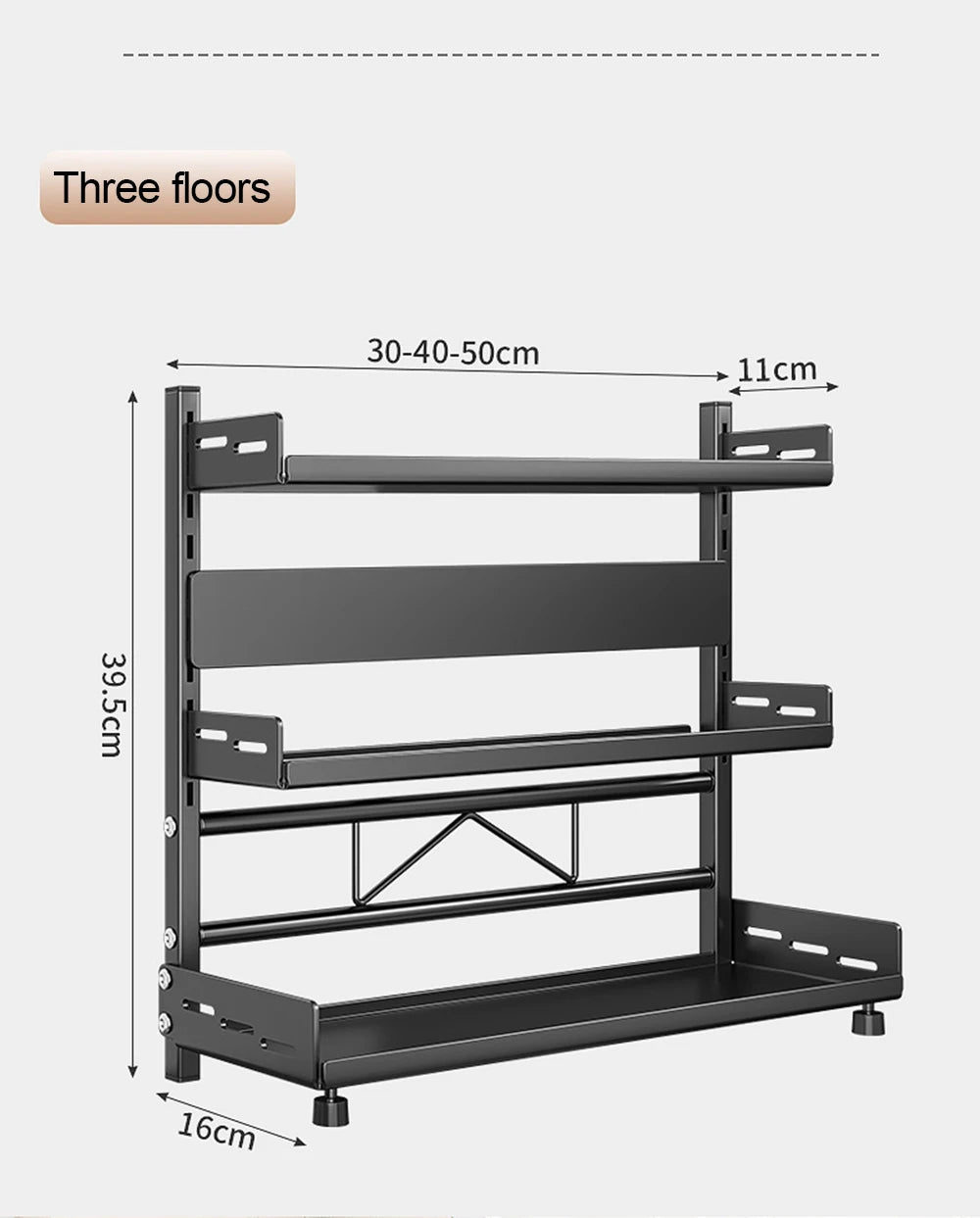 3 Tier Spice Storage Rack for Countertop
