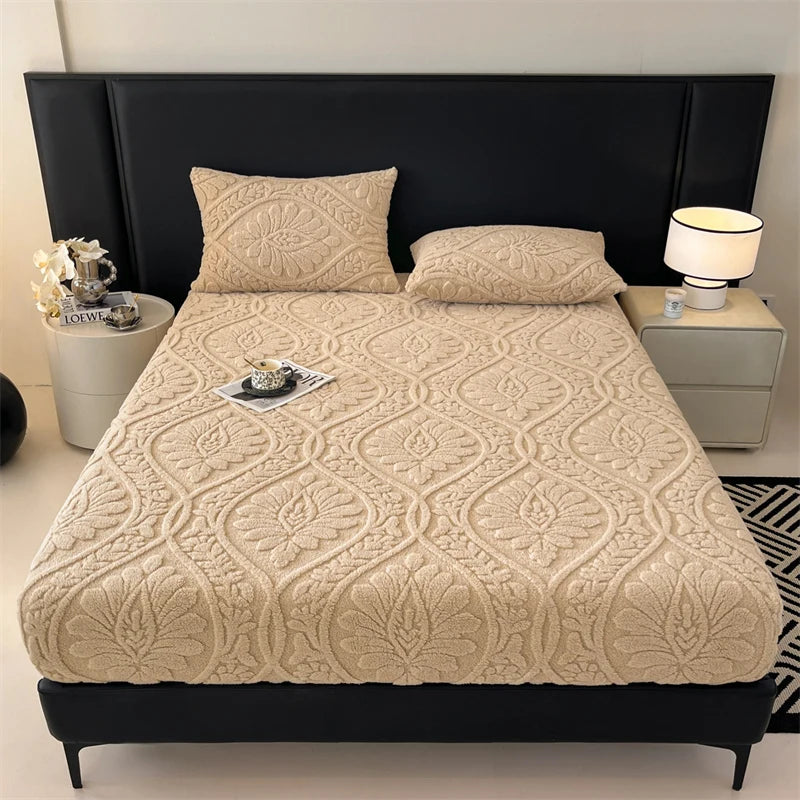 Warm Fleece Elastic Fitted Bed Sheet