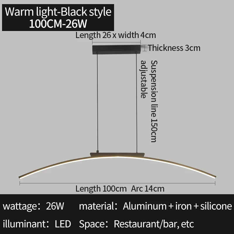 Curved LED Kitchen Bridge