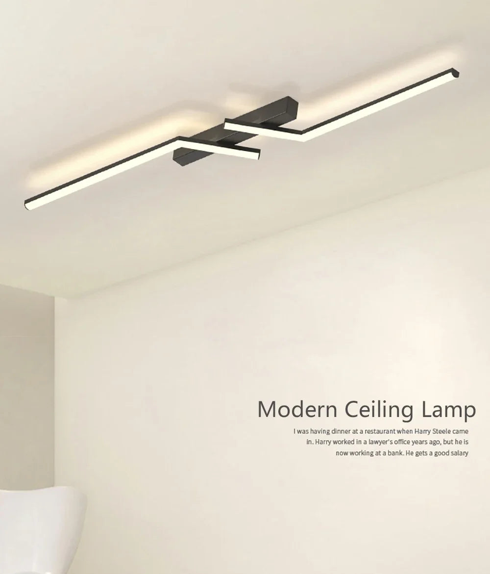 Modern LED Ceiling Light Line Design