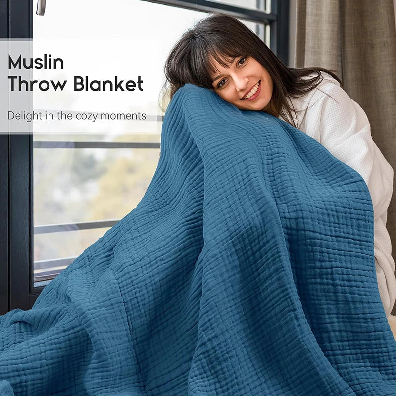 100% Cotton Throw Blanket