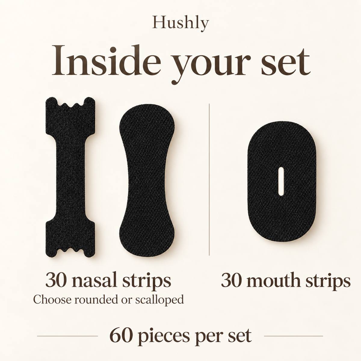 Hushly Nasal & Mouth Strips — details